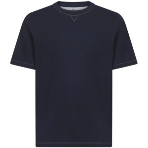 Brunello Cucinelli, Heren, Tops, Blauw, Maat: S Katoen,