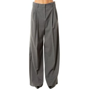 Weekend Max Mara, Dames, Broeken, Grijs, Maat: S Wol,