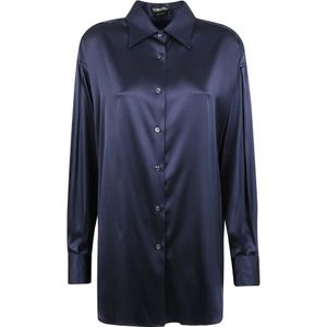 Tom Ford, Dames, Blouses & Shirts, Blauw, Maat: XS Zijde,