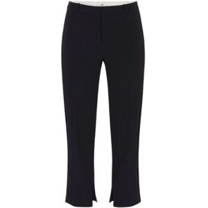 Elisabetta Franchi, Dames, Broeken, Zwart, Maat: XS Leer,