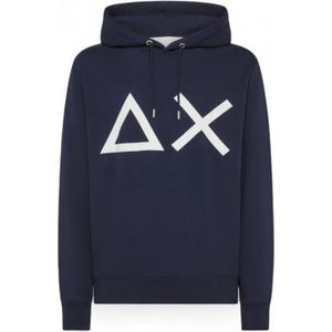 Sun68, Heren, Sweatshirts & Hoodies, Blauw, Maat: M