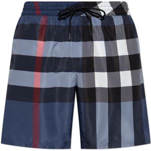 Burberry, Heren, Badkleding, Blauw, Maat: L
