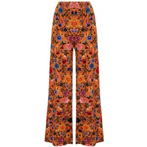 La DoubleJ, Dames, Broeken, Veelkleurig, Maat: L Velours,