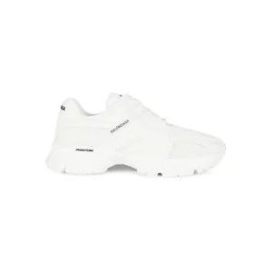 Balenciaga Witte Logo Sneakers Rubberen Zool Textiel , White , Heren , Maat: 41 EU