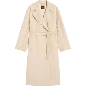 Weekend Max Mara, Dames, Mantels, Wit, Maat: XS Wol,