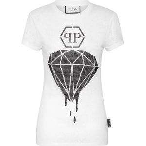 Philipp Plein, Dames, Tops, Wit, Maat: 2XL Katoen,