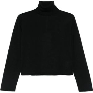 MM6 Maison Margiela, Dames, Truien, Zwart, Maat: M Wol,