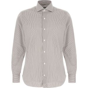 Barba, Heren, Overhemden, Bruin, Maat: 2XL