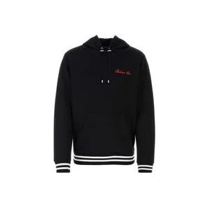 Balmain Zwarte katoenen sweatshirt , Black , Heren , Maat: XL