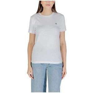 Calvin Klein Jeans, Dames, Tops, Wit, Maat: XL Katoen,