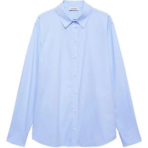 Anine Bing, Dames, Blouses & Shirts, Blauw, Maat: M Katoen,
