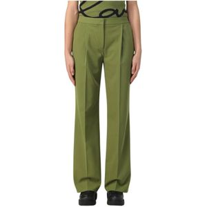 Karl Lagerfeld, Dames, Broeken, Groen, Maat: M Leer,