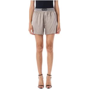 Tom Ford, Dames, Korte broeken, Grijs, Maat: S Zijde,