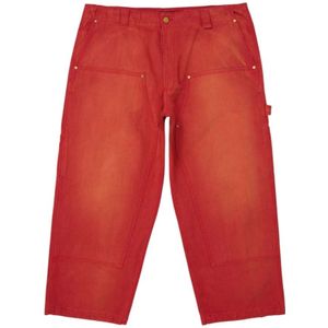 Willy Chavarria, Heren, Jeans, Rood, Maat: S Katoen,