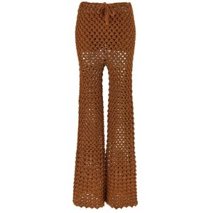 Ermanno Scervino, Dames, Broeken, Bruin, Maat: XS Katoen,