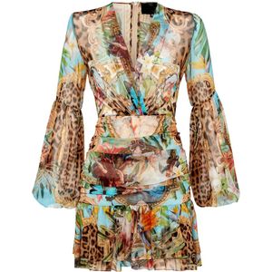 Philipp Plein, Dames, Jurken, Veelkleurig, Maat: XS Zijde,