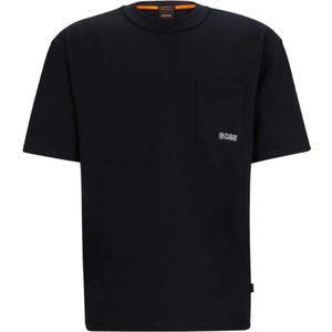 Hugo Boss, Heren, Tops, Zwart, Maat: L Katoen,