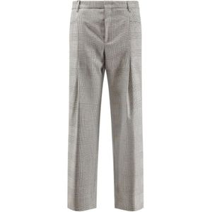 Dolce & Gabbana, Heren, Broeken, Grijs, Maat: M Wol,