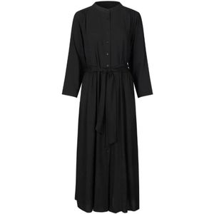 Lollys Laundry - 90028 - Jurk - Zwart - ¾ Mouwen - Viscose