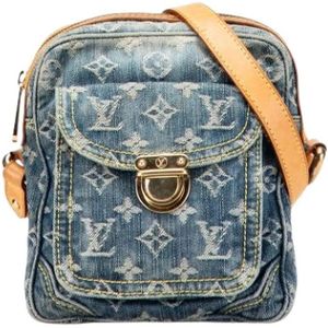Louis Vuitton Vintage, Dames, Pre-owned, Blauw, Maat: ONE Size Denim,