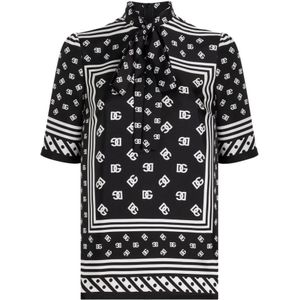 Dolce & Gabbana, Dames, Blouses & Shirts, Zwart, Maat: M