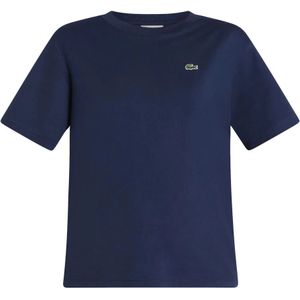 Lacoste, Dames, Tops, Blauw, Maat: S Katoen,