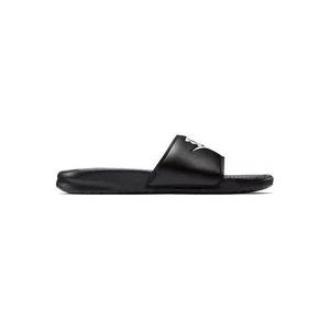 Nike Platte Leren Muiltjes Benassi JDI , Black , Heren , Maat: 46 1/2 EU