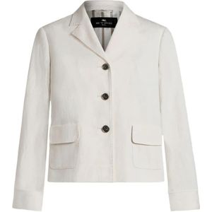 Etro, Dames, Jassen, Wit, Maat: 2XS Katoen,