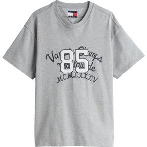 Tommy Jeans, Heren, Tops, Grijs, Maat: 2XL Katoen,