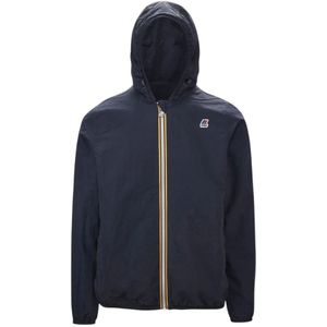 K-Way, Heren, Jassen, Blauw, Maat: 3XL Nylon,