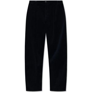 Moschino, Heren, Broeken, Blauw, Maat: M Corduroy,