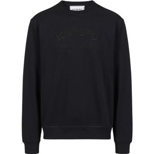 Iceberg, Heren, Sweatshirts & Hoodies, Zwart, Maat: S Katoen,