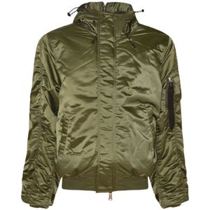 Alpha Industries, Heren, Jassen, Groen, Maat: L Leer,