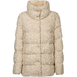 Moncler, Dames, Jassen, Beige, Maat: L Katoen,