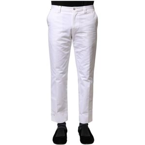 Dolce & Gabbana, Heren, Broeken, Wit, Maat: S Katoen,