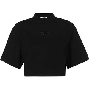 Reebok, Dames, Tops, Zwart, Maat: M Katoen,