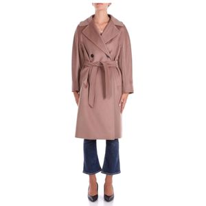 Weekend Max Mara, Dames, Mantels, Roze, Maat: 2XS Wol,