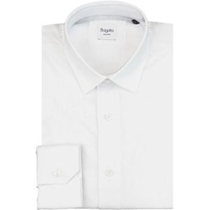 Bagutta, Heren, Overhemden, Wit, Maat: L Linnen,