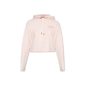 Balmain Sweatshirt met logo , Pink , Dames , Maat: M