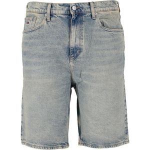 Tommy Hilfiger - Korte Broeken - Blauw - Katoen - Katoenen Bermuda Jeans met Logo