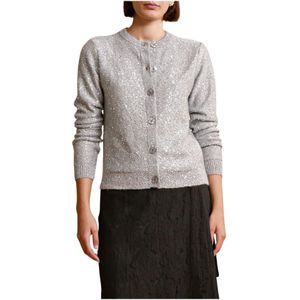 BY Timo, Dames, Truien, Grijs, Maat: M Nylon,