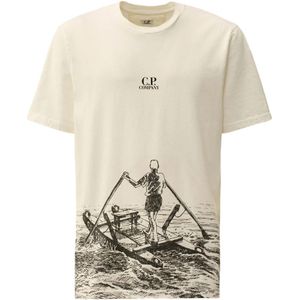 C.p. Company, Heren, Tops, Beige, Maat: L Katoen,