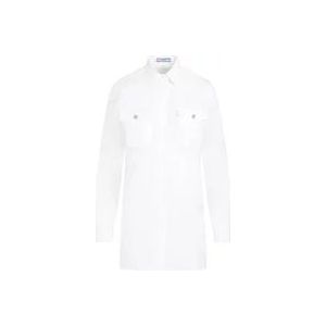 Prada Witte Katoenen Shirt Damesmode , White , Dames , Maat: XS