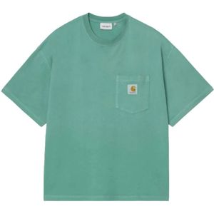 Carhartt Wip, Heren, Tops, Groen, Maat: L Katoen,