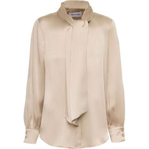 Sand, Dames, Blouses & Shirts, Beige, Maat: XL Zijde,