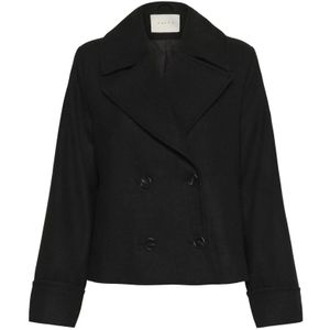 Kaffe - Tussenmantel 'Julia' - Zwart - Klassieke Mantel