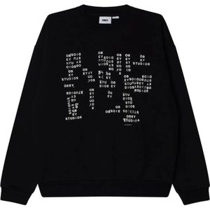 Obey, Heren, Sweatshirts & Hoodies, Zwart, Maat: XL Fleece,