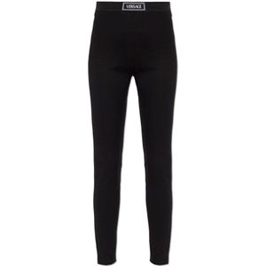 Versace, Dames, Broeken, Zwart, Maat: 2XS Viscose,