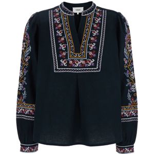Ba&Sh, Dames, Blouses & Shirts, Blauw, Maat: M Katoen,