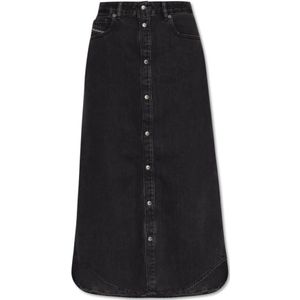 Diesel, Dames, Rokken, Zwart, Maat: W26 Denim,